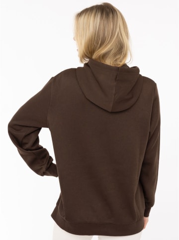 Zwillingsherz Bluza "Happiness Vibes" w kolorze brązowym