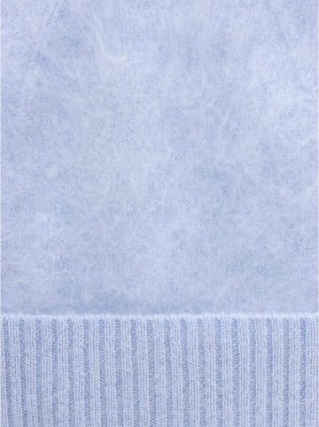 Zwillingsherz Kaszmirowa czapka w kolorze błękitnym