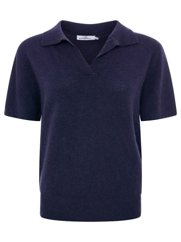 Zwillingsherz Kasjmier poloshirt donkerblauw
