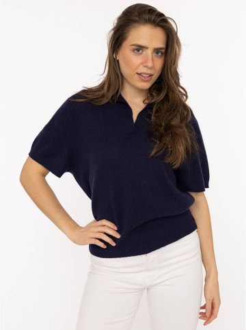 Zwillingsherz Koszulka polo w kolorze granatowym