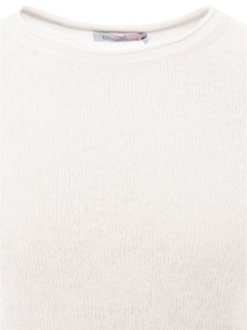 Zwillingsherz Kaschmir-Longsleeve in Creme
