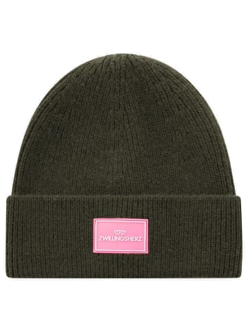 Zwillingsherz Czapka "Zwillingsherz" w kolorze khaki