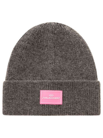 Zwillingsherz Mütze "Zwillingsherz" in Anthrazit