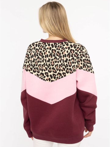 Zwillingsherz Bluza "Konny" w kolorze czerwono-jasnoróżowym