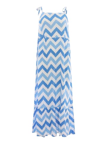 Zwillingsherz Kleid "Zick-Zack" in Hellblau/ Blau
