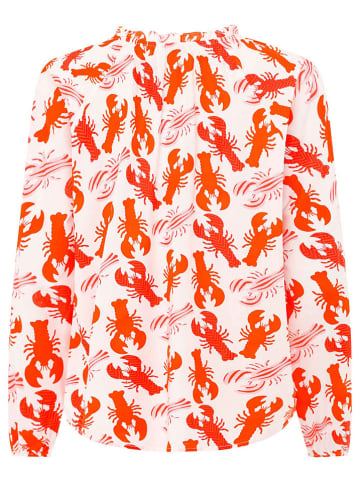 Zwillingsherz Blouse "Lobster Mix" wit/rood