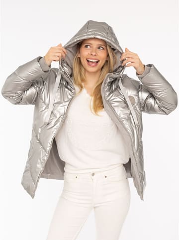 Zwillingsherz Steppjacke in Silber