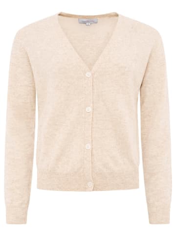 Zwillingsherz Kaszmirowy kardigan w kolorze beżowym