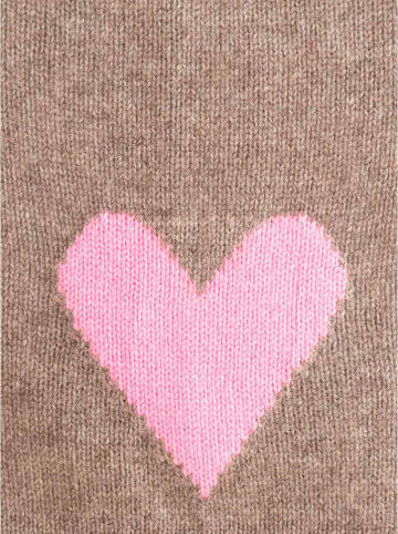 Zwillingsherz Kaszmirowa czapka beanie w kolorze szarobrązowym