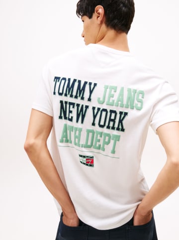 TOMMY JEANS Shirt in Weiß/ Grün