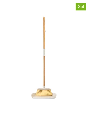 Vigar 2-delige set: stoffer lichtbruin/wit