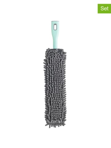 Vigar 2-delige set: microvezel plumeaus grijs - (B)7 x (H)52 cm