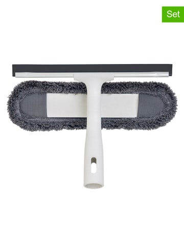 Vigar 2tlg. Set: Fensterwischer in Weiß/ Grau