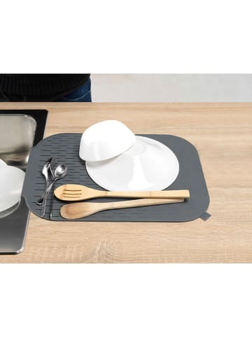 Vigar Silicone afdruipmat "Rengø" grijs - (L)43 x (B)33 cm