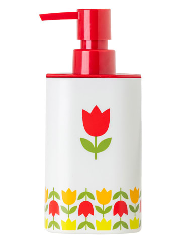 Vigar Zeepdispenser "Tulip" rood/wit - 340 ml