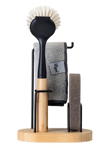 Vigar 4-delige set: afwasorganizer "Vintage" lichtbruin - (B)14 x (H)26 x (D)8,5 cm