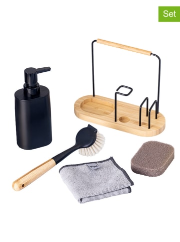 Vigar 5tlg. Set: Spülorganizer "Vintage" in Schwarz