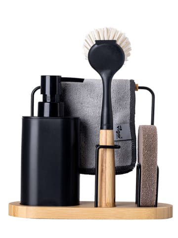 Vigar 5-delige set: afwasorganizer "Vintage" zwart