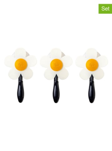 Vigar 3er-Set: Hacken ''White Tulip'' in Schwarz/ Weiß/ Gelb - (L)11,5 cm