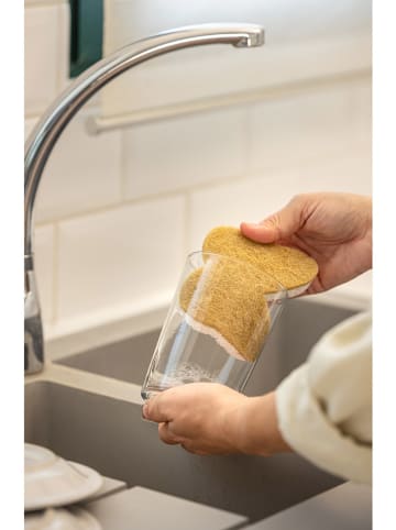 Vigar 3er-Set: Reinigungsschwämme "Zeroline" in Hellbraun - (B)10,5 x (H)9,5 cm