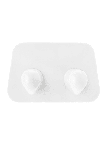 Vigar Hocker in Weiß/ Grau - (H)32 cm