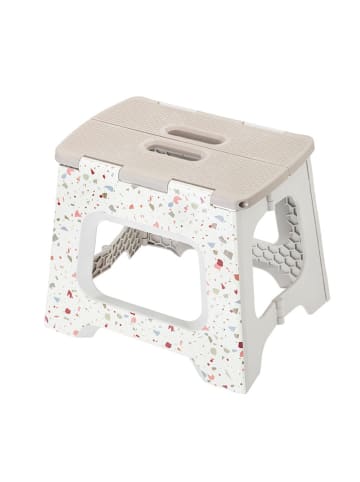 Vigar Hocker w kolorze szarym ze wzorem - wys. 32 cm