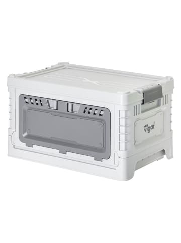 Vigar Opbergkist "Compact" wit/grijs - (B)44,5 x (H)28,5 x (D)25,5 cm
