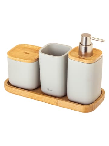 Vigar 4-częściowy zestaw "Zense" w kolorze jasnoszarym - 28 x 13,5 x 11 cm