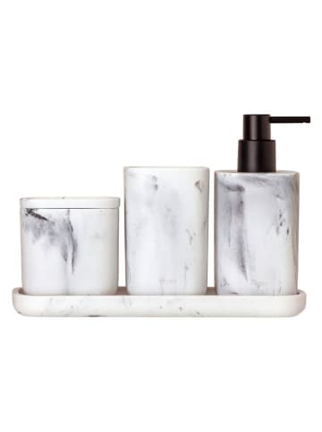 Vigar 4tlg. Waschbeckenzubehör-Set ''Zense'' in Weiß - (B)28 x (H)13,5 x (T)11 cm