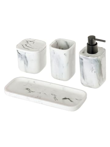 Vigar 4tlg. Waschbeckenzubehör-Set ''Zense'' in Weiß - (B)28 x (H)13,5 x (T)11 cm