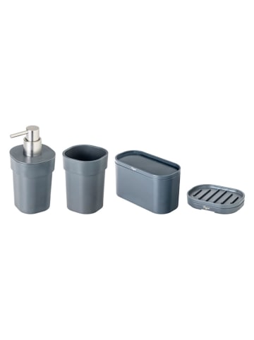 Vigar 4-delige wastafelaccessoiresset "Compa" grijs