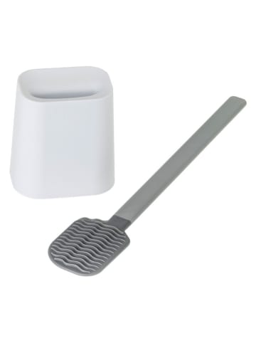 Vigar Toiletgarnituur "Essential'' wit/grijs - (B)11,5 x (H)41,5 x (D)8,5 cm