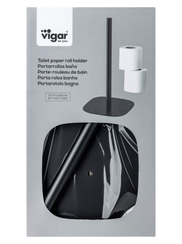 Vigar Toilettenpapierhalter ''Zense'' in Schwarz - (B)17 x (H)33,5 x (T)17 cm