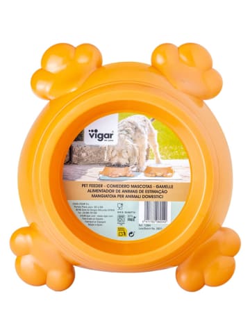 Vigar Voerbak "Pets" oranje - (B)25 x (H)8 x (D)26,5 cm