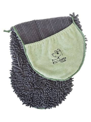 Vigar Hondendroogdoek "Pets" grijs/groen - (L)80 x (B)35 cm