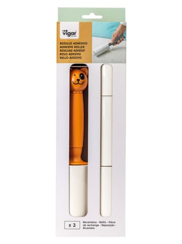 Vigar 5tlg. Fusselrollen-Set ''Pets'' in Orange - (H)24 cm