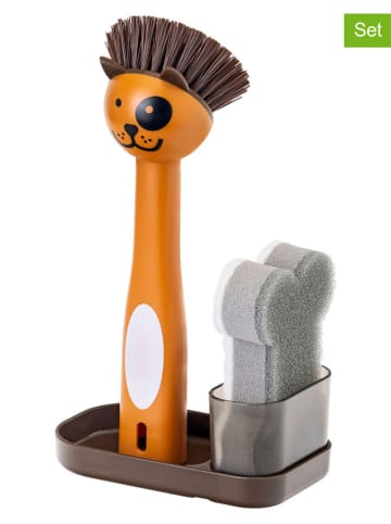 Vigar 3tlg. Set: Spülorganizer "Pets" in Orange - (B)13,5 x (H)23 x (T)8 cm
