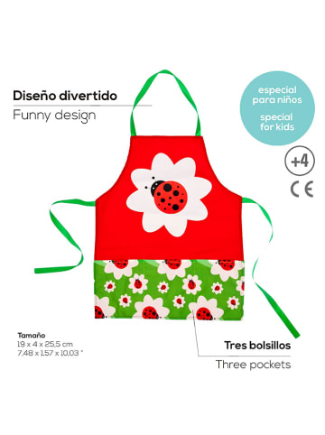 Vigar Kinder-Küchenschürze in Rot/ Grün