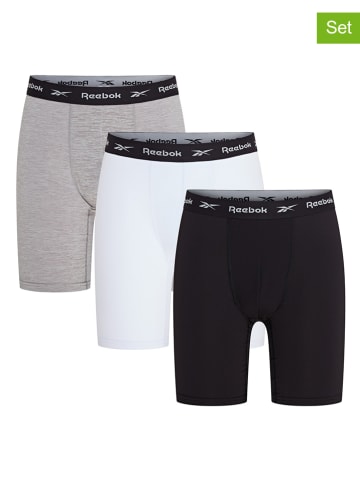 Reebok 3er-Set: Boxershorts "Hogan" in Schwarz/ Grau/ Weiß