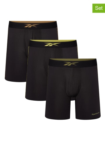 Reebok 3er-Set: Boxershorts "Hutton" in Schwarz