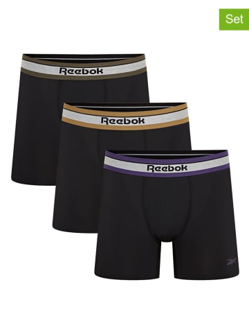 Reebok 3er-Set: Boxershorts "Angus" in Schwarz