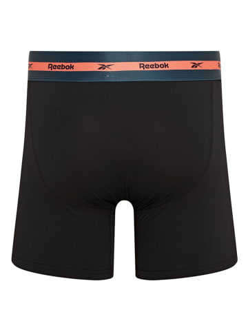 Reebok Bokserki (3 pary) "Luther" w kolorze szaro-turkusowo-czarnym