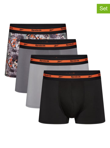Reebok Bokserki (4 pary) w kolorze czarno-szarym