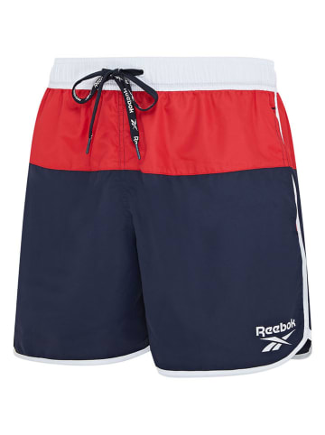 Reebok Szorty kąpielowe "Troy" w kolorze granatowo-czerwono-białym