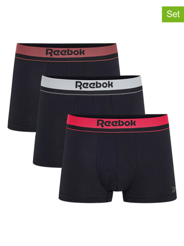 Reebok Bokserki (3 pary) w kolorze czarnym