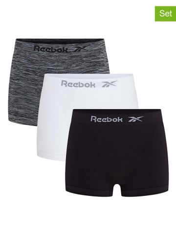 Reebok Bokserki (3 pary) "Dale" w kolorze czarno-biało-antracytowym