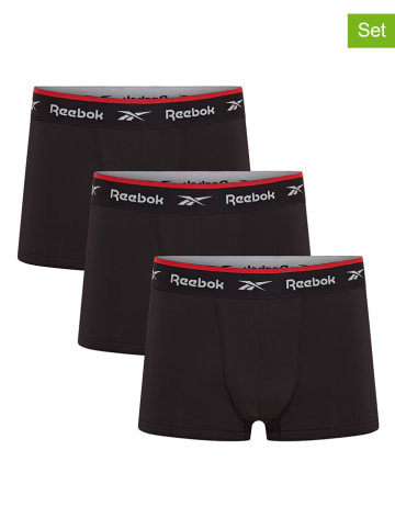 Reebok 3er-Set: Boxershorts "Redgrave" in Schwarz