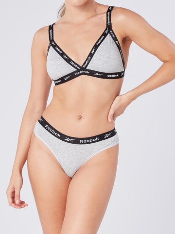 Reebok Sport-BH "Dotty" in Schwarz/ Grau