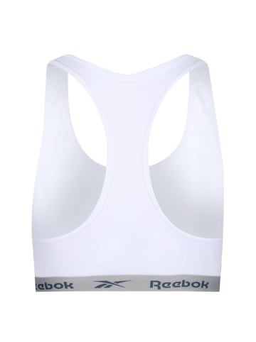 Reebok Biustonosze sportowe (2 szt.) ''Frankie'' w kolorze biało-szarym