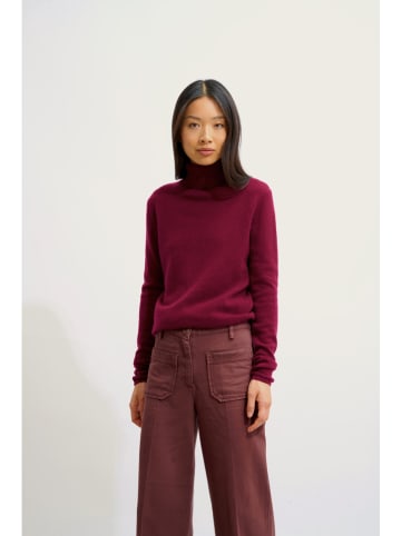 AUTHENTIC CASHMERE Kasjmieren coltrui "Bise" bordeaux